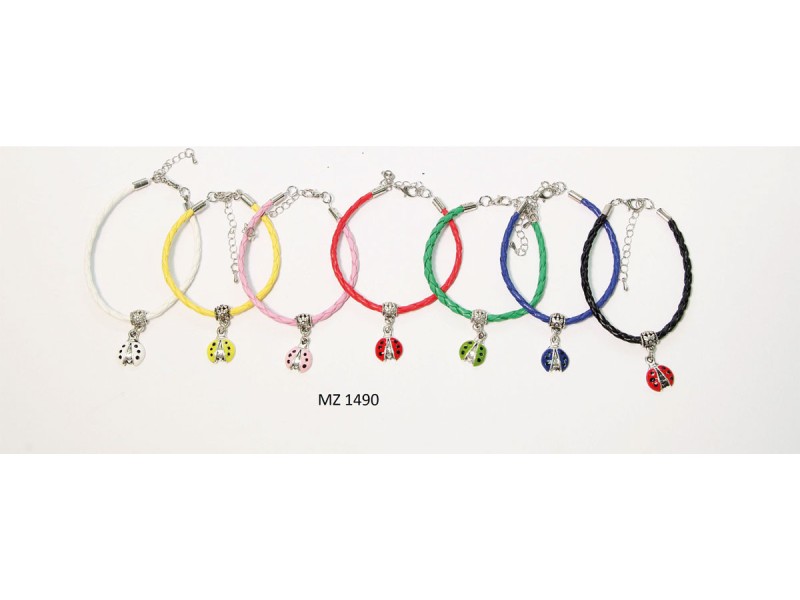 BRACCIALI BOMBONIERE CON COCCINELLA COLORI ASSORTITI