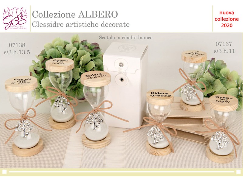 Clessidre Vetro e Legno Con Decorazione