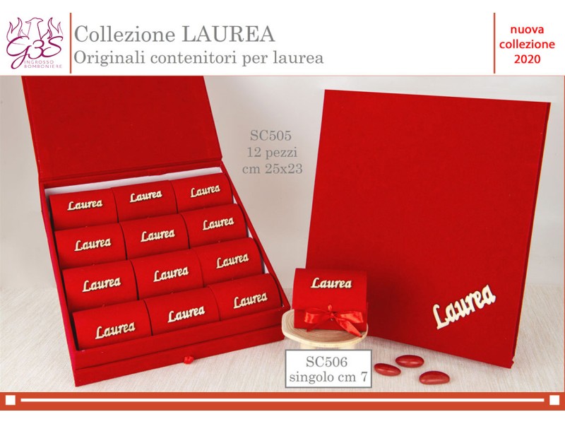 Portaconfetti Rossi Linea Laurea