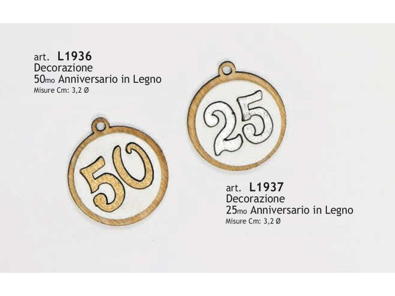 DECORAZIONE ANNIVERSARIO LEGNO  