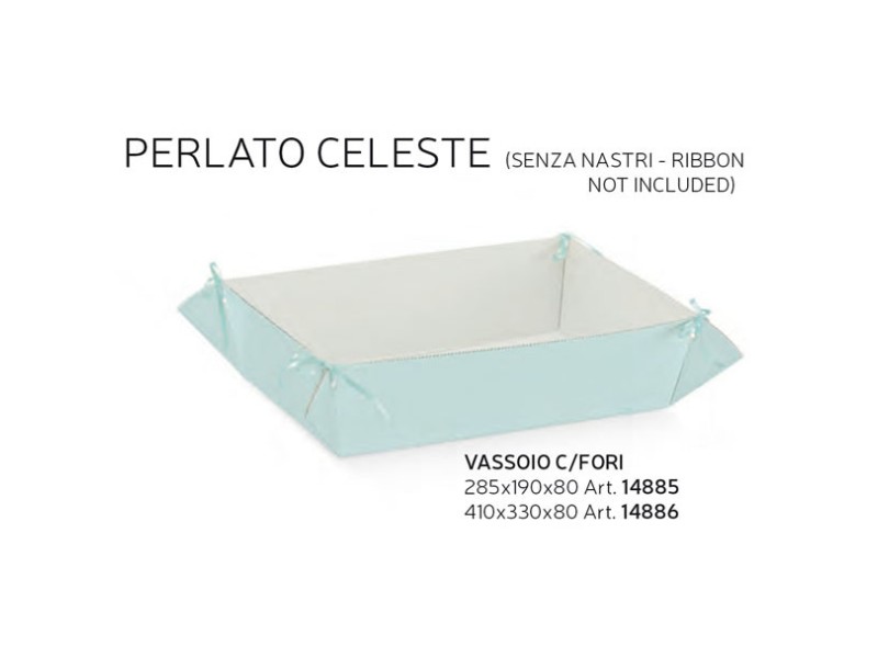 VASSOIO PERLATO CELESTE