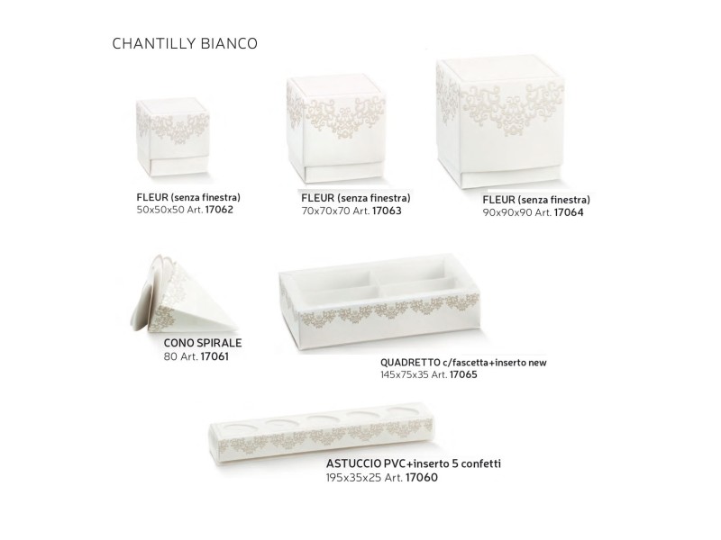 SCATOLE CHANTILLY BIANCO