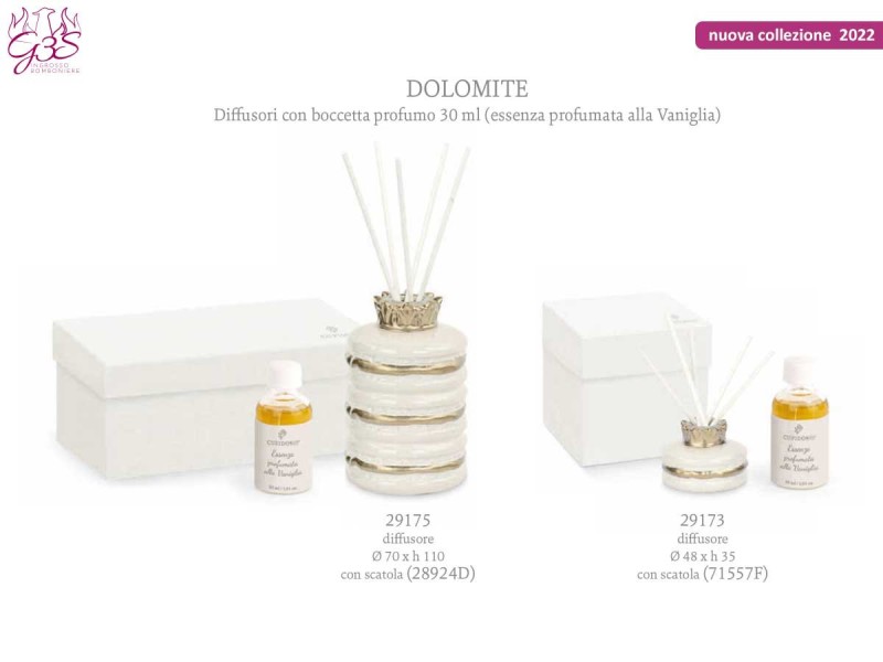 DOLOMITE MACARONS BIANCO ORO