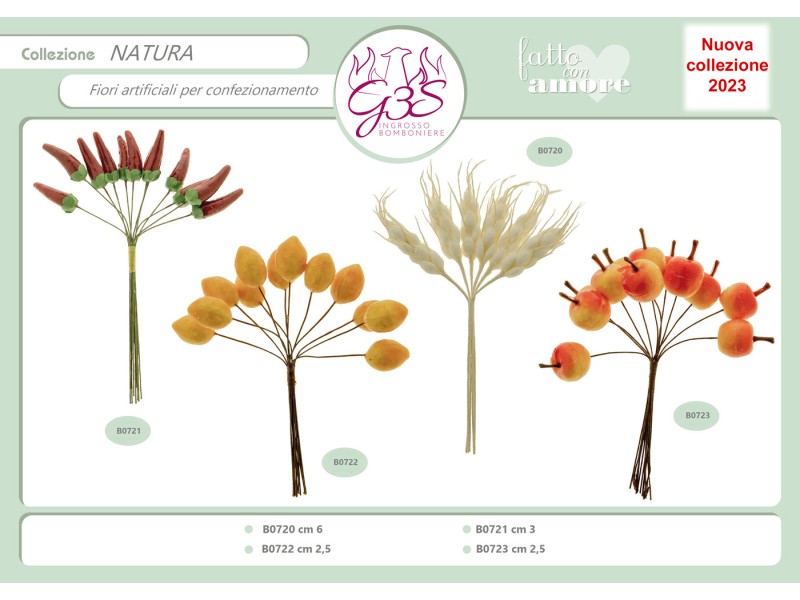 Fiori artificiali per confezionamento