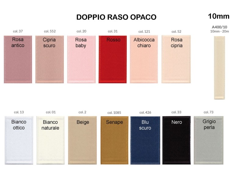 Doppio Raso Opaco 10mm